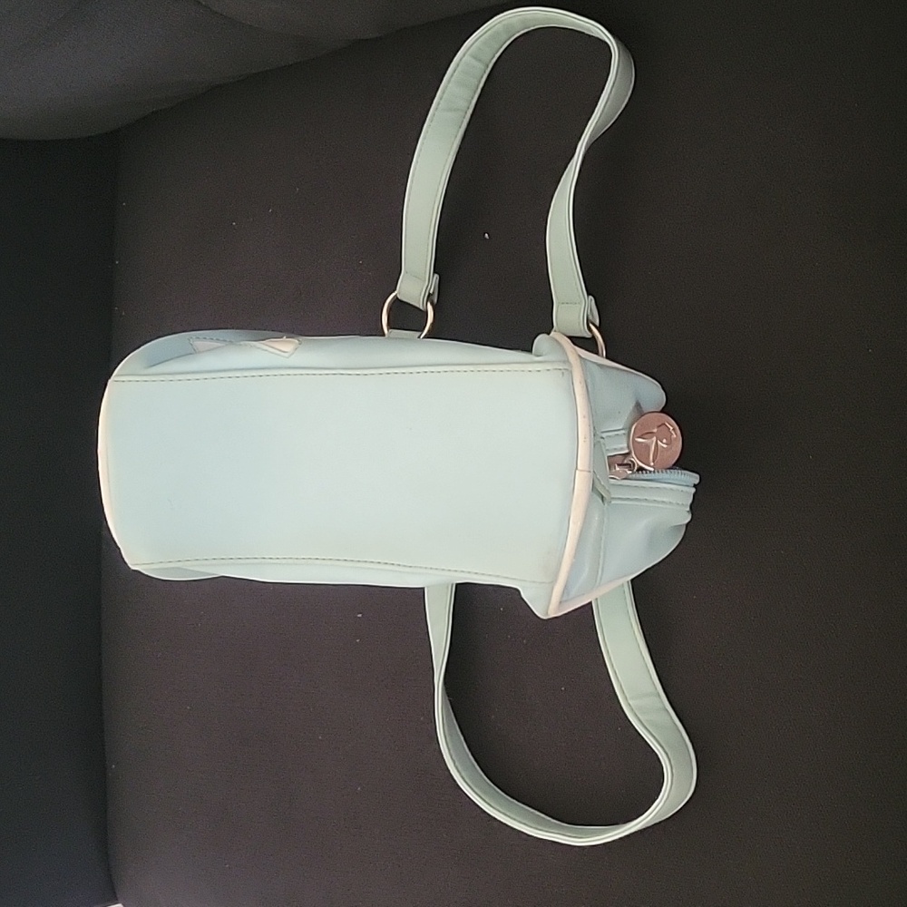 PLAYBOY Vintage Blue and White Shoulder Bag with Bunny Motif - Picture 5 of 5